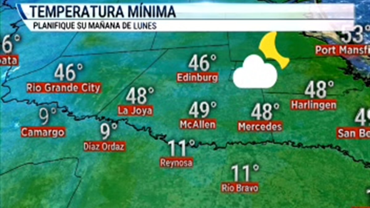 El pronóstico del tiempo para domingo, 20 de diciembre de 2020 Telemundo McAllen (40) El pronóstico del tiempo para domingo, 20 de diciembre de 2020 Telemundo McAllen (40)
