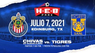 anuncio de partido entre Chivas y Tigres