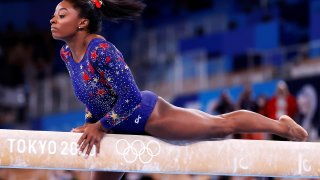 La gimnasta estadounidense Simone Biles.