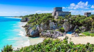 ruinas mayas en las playas de Tulum, México