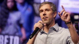 FILE - Beto O'Rourke speaks during a campaign rally on Oct. 17, 2019, in Grand Prairie, Texas.