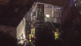 Incendio en una casa móvil