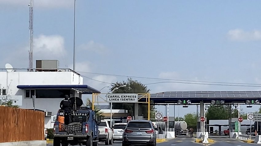 National Guard and military vehicles take part in an operation to transfer two of the four US citizens kidnapped in Mexico’s crime-ridden northeast, back to Brownsville in the US, after the other two were found dead, in Matamoros, Tamaulipas State, Mexico, on March 7, 2023. – Two of the four US citizens kidnapped in crime-plagued northeastern Mexico were found dead Tuesday, prompting a vow by Washington to ensure that the perpetrators are brought to justice. The two others were located alive several days after the group was snatched at gunpoint in the city of Matamoros, having apparently crossed the border for medical reasons, Mexican authorities said.