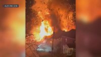 Dramático video: el momento en que sospechoso hace explotar una casa en Virginia