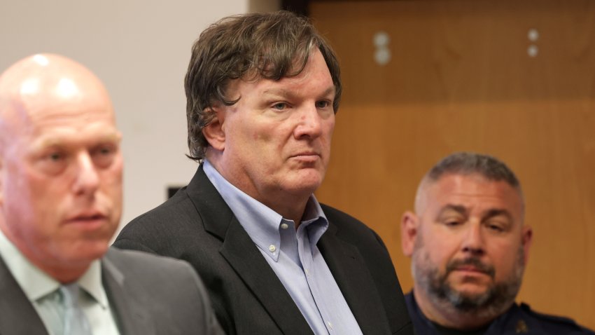 Riverhead, N.Y.: Accused Gilgo Beach killer Rex Heuermann appears before Judge Timothy P. Mazzei in Suffolk County Court in Riverhead, New York on August 1, 2023. (Photo by James Carbone/Newsday RM via Getty Images)