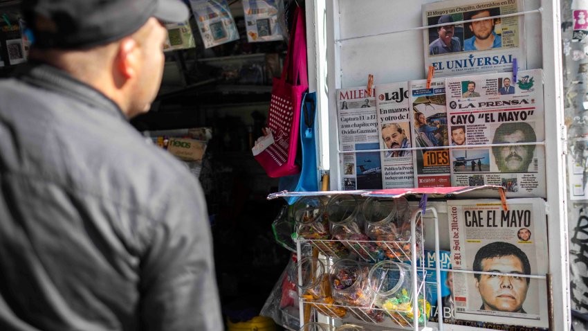 View of the front pages of Mexican newspapers showing the news of the capture of  Ismael “El Mayo” Zambada, in Mexico City, Mexico on July 26, 2024. Mexican authorities reported that they had no participation in the arrest of Ismael “Mayo” Zambada, co-founder of the Sinaloa cartel, and of a son of Joaquin “El Chapo” Guzman, carried out on July 25 in Texas by US authorities. (Photo by Rodrigo Oropeza / AFP) (Photo by RODRIGO OROPEZA/AFP via Getty Images)