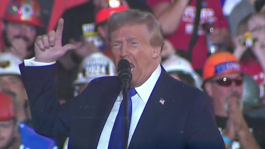 Trump lanza una grosería contra Harris en discurso de campaña