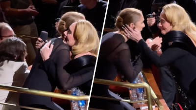 Emotivo momento: Adele y Céline Dion se abrazan durante concierto en Las Vegas