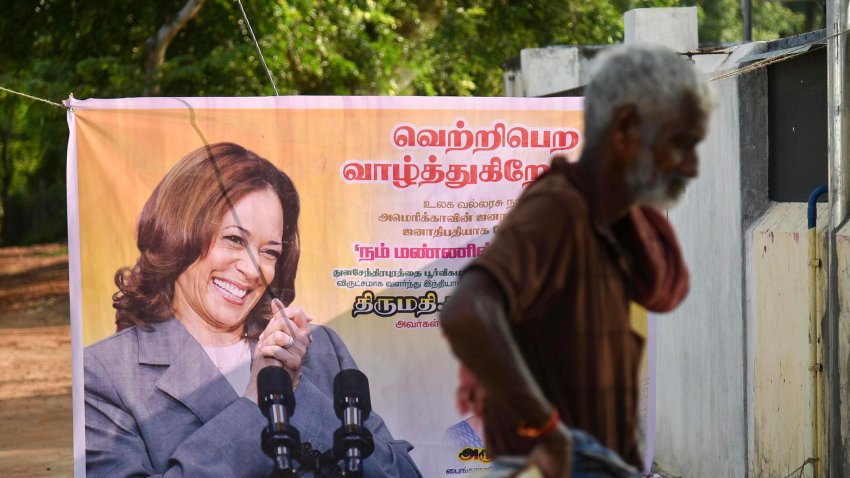 Rezos y mensajes de apoyo a Kamala Harris en el pueblo de sus antepasados en la India