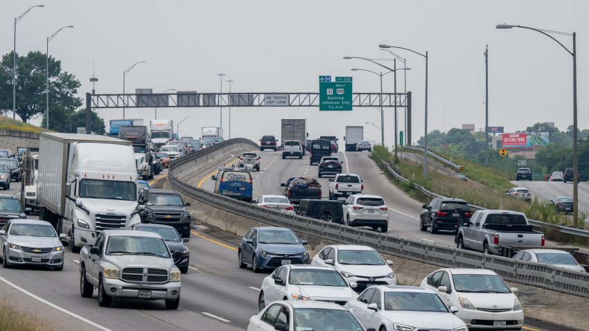 AUSTIN, TEXAS – MAY 24: Vehicles travel along Interstate 35 on May 24, 2024 in Austin, Texas. The AAA has predicted that approximately 44 million Americans expect to travel at least 50 miles from home this weekend, which could make it the busiest in nearly two decades. (Photo by Brandon Bell/Getty Images)