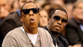 Los raperos estadounidenses Jay Z (i) y Diddy Combs (d), en una imagen de archivo.