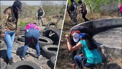 Colectivos de búsqueda de desaparecidos hallan restos óseos en tres lugares en Reynosa