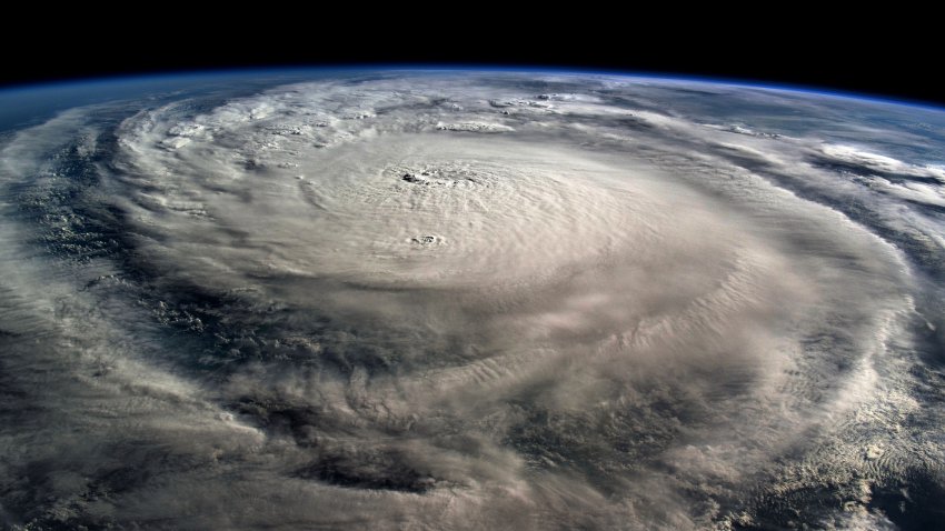 IN SPACE – OCTOBER 8: (EDITOR’S NOTE: This Handout image was provided by a third-party organization and may not adhere to Getty Images’ editorial policy.) In this NASA handout, Hurricane Milton, a Category 5 storm at the time of this photograph, is pictured in the Gulf of Mexico off the coast of Yucatan Peninsula on October 8, 2024 seen from the International Space Station as it orbited 257 miles above. (Photo by NASA via Getty Images)