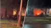 Hombre en condición crítica tras auto volcarse y prenderse en fuego en Brownsville