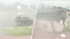 Impresionante lo que fuerte viento hizo a remolque durante tormenta en Donna