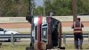 Camioneta se vuelca tras accidente en salida de la I-69C en Edinburg