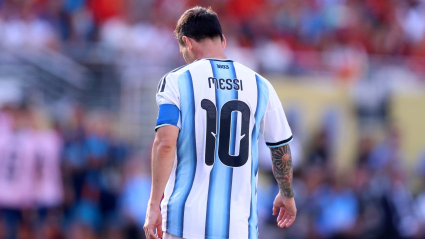 EAST RUTHERFORD, NEW JERSEY – JULY 19: Lionel Messi of Argentina  during the FIFA World Cup 2026 Final match between Spain and Argentina at New York New Jersey Stadium on July 19, 2026 in East Rutherford, New Jersey. (Photo by Catherine Ivill – AMA/Getty Images)