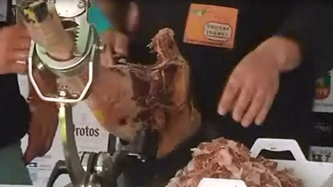 Suculento jamón vale un récord Guiness